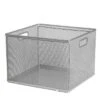 Mesh Crate File Box 10"x14"x 13.25" Silver - Brightroom™