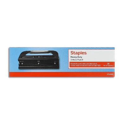 MyOfficeInnovations Circle 3-Hole Punch 30 Sheet Capacity Black (24549/33989) 572645 - Image 5