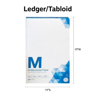 MyOfficeInnovations 11" X 17" Multipurpose Paper 20 Lbs. 96 Brightness 500/Ream (05033) 562788 - Image 2