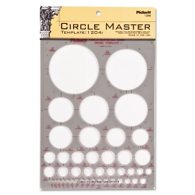 Chartpak Templates Circles 7" X 10" Smoke 1204I