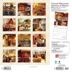 Browntrout 2024 Wall Calendar 12"x12" Bilingual Spanish/English Cocinas Mexicans