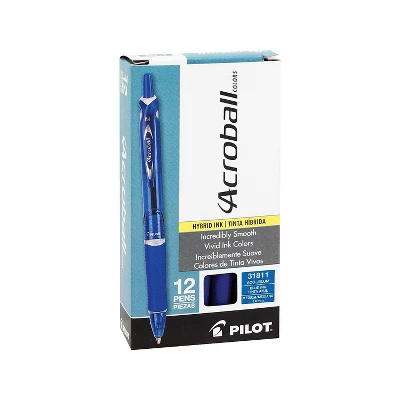 Pilot Acroball Colors Retractable Ballpoint Pens Medium Point Blue Ink 221101 - Image 2