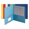 Smead Two-Pocket Folder Textured Paper Assorted 25/Box 87850