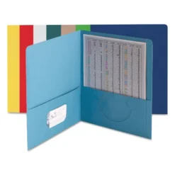 Smead Two-Pocket Folder Textured Paper Assorted 25/Box 87850