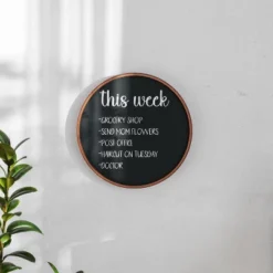 Flash Furniture Canterbury Round Wall Mounted Magnetic Chalkboards For Home Or Business With Eraser And Chalk, Set Of 2