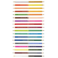 Prang Duo Colored Pencils, 36 Assorted Colors, Set Of 18