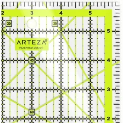 Arteza Quilter Ruler, Acrylic, 6"x6"