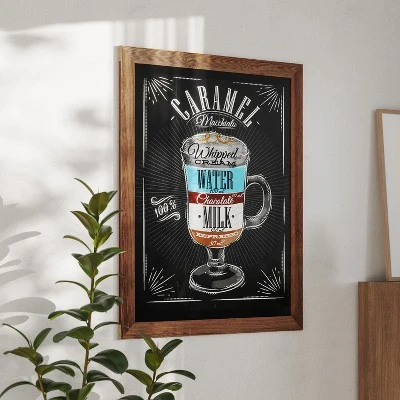 Flash Furniture Canterbury Wall Mount Magnetic Chalkboard Sign With Eraser, Hanging Wall Chalkboard Memo Board For Home, School, Or Business