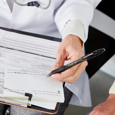 Paper Mate Retractable Gel Pen Medium 0.7 Mm Blue Ink 2095472 - Image 5