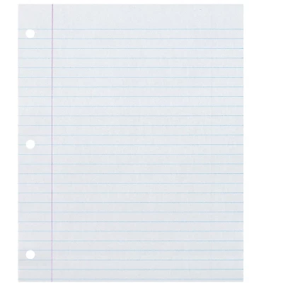 Ecology Recycled Filler Paper, 8-1/2 X 11 Inches, Wide Ruled, 500 Sheets