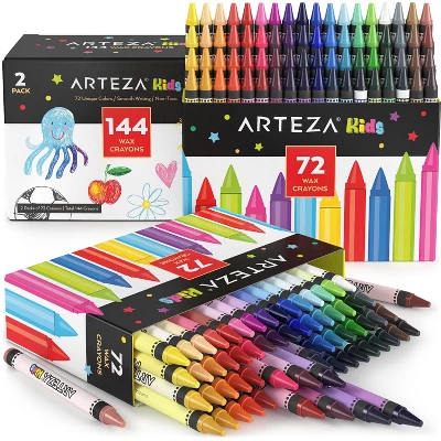 Arteza Kids Wax Crayons, 72 Pieces - 2 Pack - Image 2