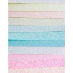 Memory Box Glitter Paper Pad 6"X6" 24/Pkg-Delicate Pastel