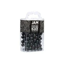 JAM PAPER Round Head Push Pins Black 100/Pack (346RTBL)