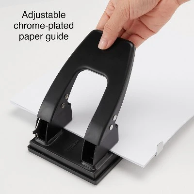 MyOfficeInnovations 2-Hole Punch 28 Sheet Capacity Black (26637-CC) 799825 - Image 2