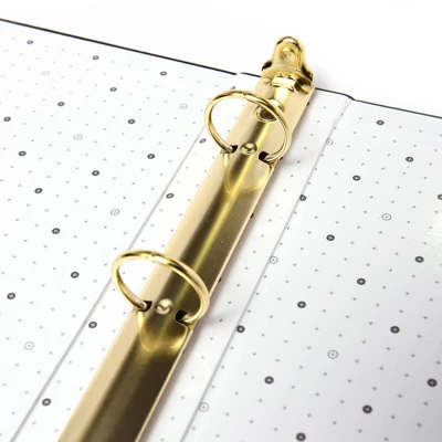 Russell+Hazel Vegan Leather Mini 3 Ring Binder Black - Image 2