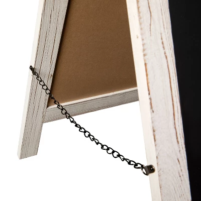 Flash Furniture Canterbury Vintage Wooden A-Frame Magnetic Indoor/Outdoor Chalkboard Sign, Freestanding Double Sided Extra Large Message Board - Image 7