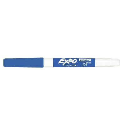 Expo Dry Erase Markers Fine Tip Blue 12/Pack (86003) - Image 2