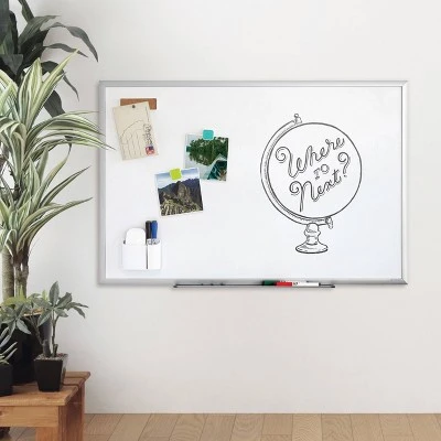 U Brands 23"x35" Magnetic Dry Erase Board Aluminum Frame - Image 3