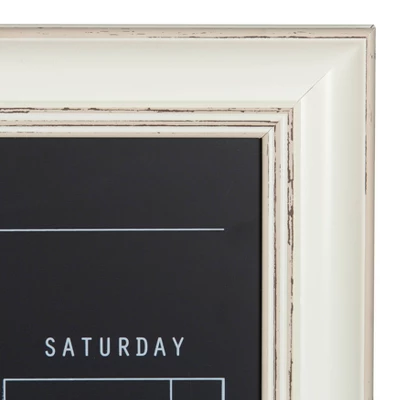 28.88" X 1.11" Macon Framed Magnetic Chalkboard Monthly Calendar White - Kate And Laurel - Image 2