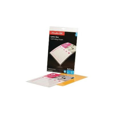 Swingline SelfSeal Single-Sided Letter-Size Laminating Sheets 3mil 9 X 12 10/Pack 3747308 - Image 2