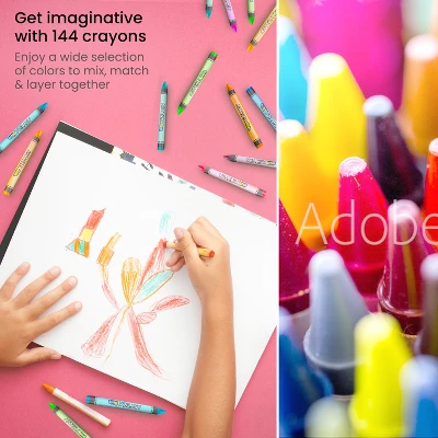 Arteza Kids Wax Crayons, 72 Pieces - 2 Pack - Image 4