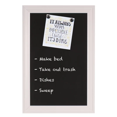 27.5" X 18.5" Bosc Framed Magnetic Chalkboard White - DesignOvation - Image 6