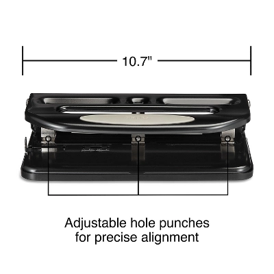 MyOfficeInnovations Circle 3-Hole Punch 30 Sheet Capacity Black (24549/33989) 572645 - Image 3