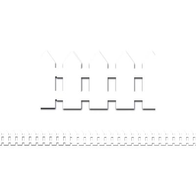 Hygloss Products Border Strips 3"x36" 12/PK White 33605